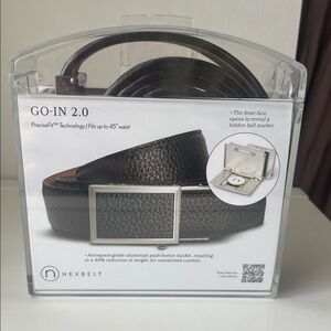 Nexbelt Black Leather Golfer’s Belt